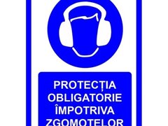 placuta pentru protectia obligatorie impotriva zgomotelor